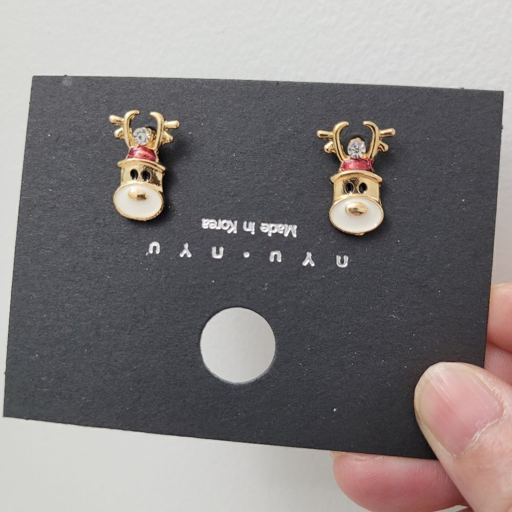 2/$20 Brand New Christmas Reindeer Earrings #?